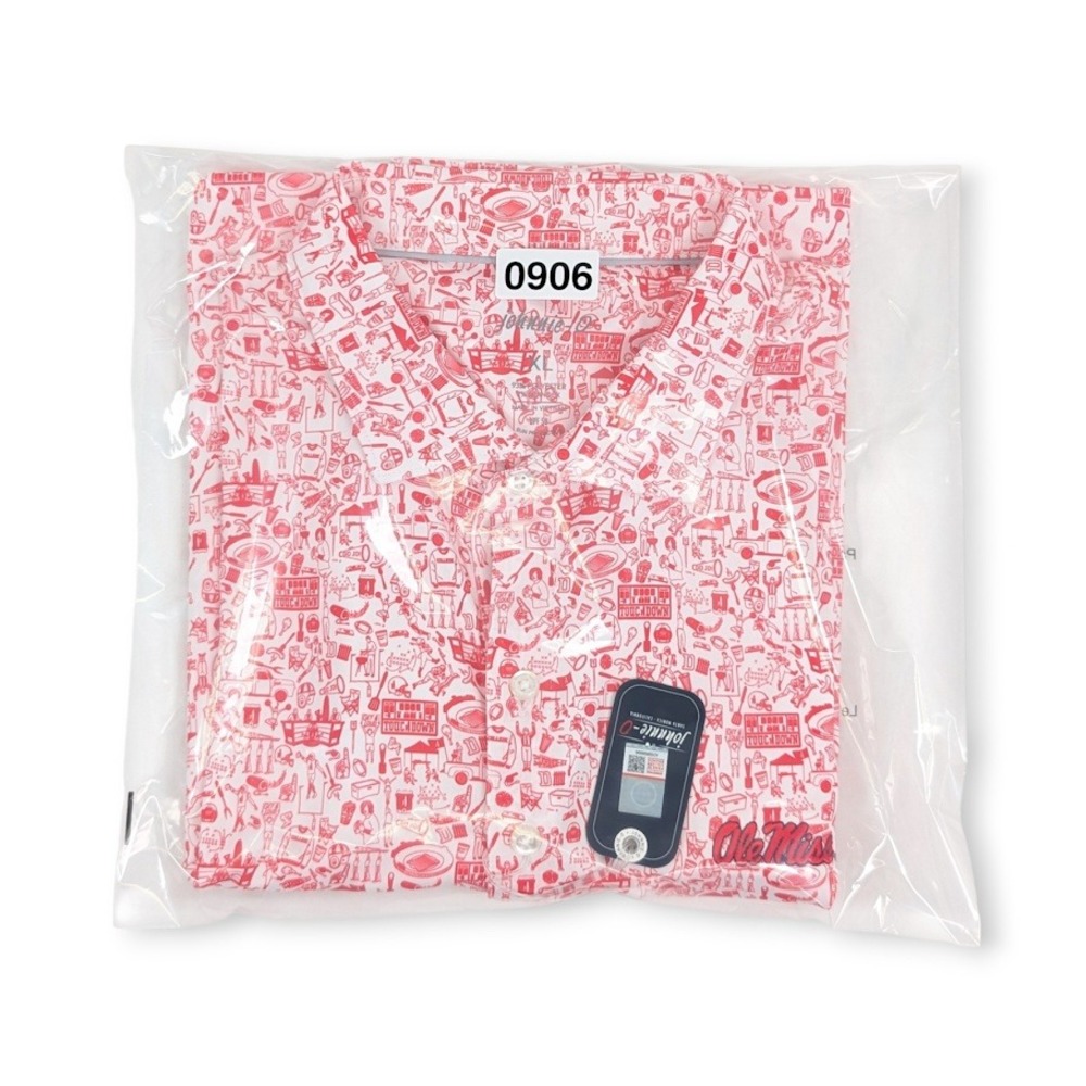 Johnnie O Ole Miss Rebels Tailgater 2.0ā Polo Men XL Red Football All Over Print - Picture 8 of 8